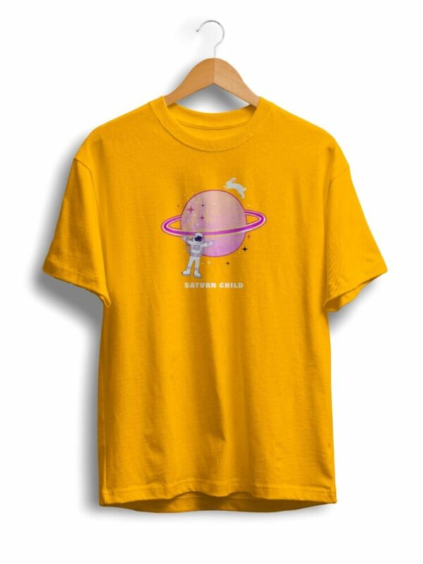 saturn child golden yellow t shirt