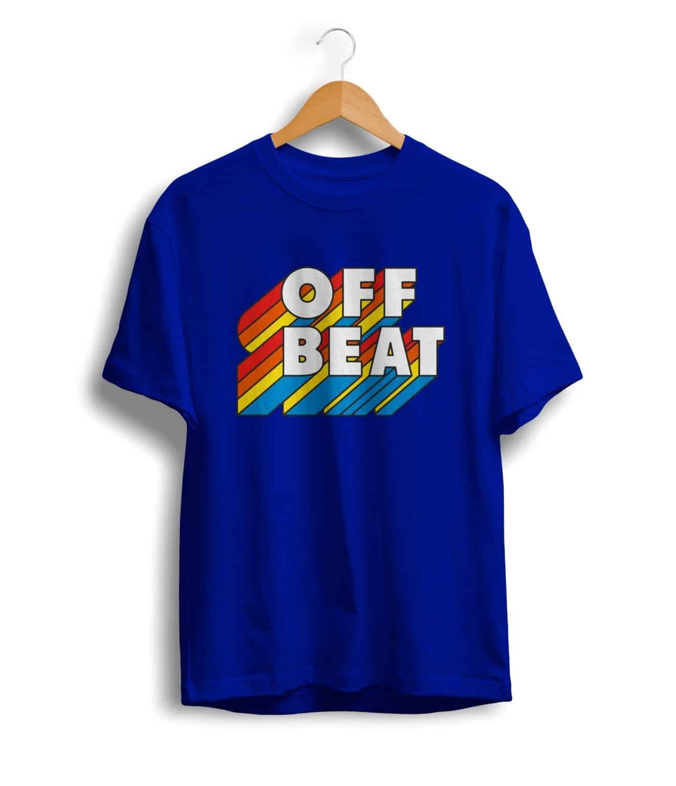 Off Beat Text Rainbow T Shirt