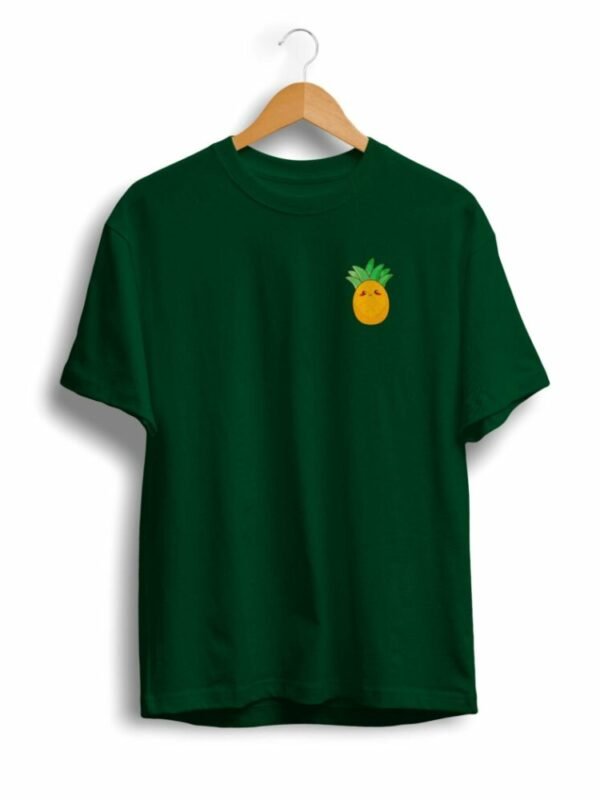 minimal pineapple olive green t shirt