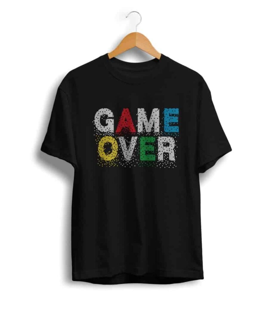 U/P Game Over Unisex Black Tshirt