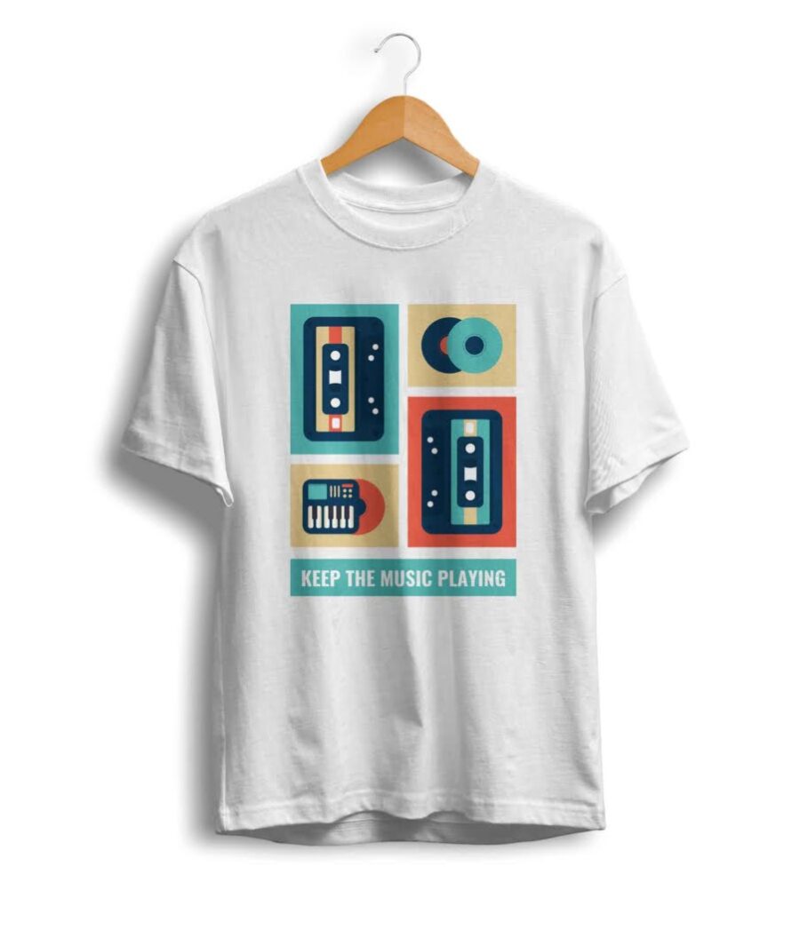 U/P Unisex keep the music playing tshirt 1 U/P Unisex keep the music playing tshirt