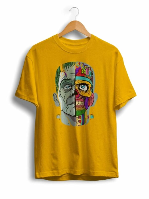 robot golden yellow t shirt