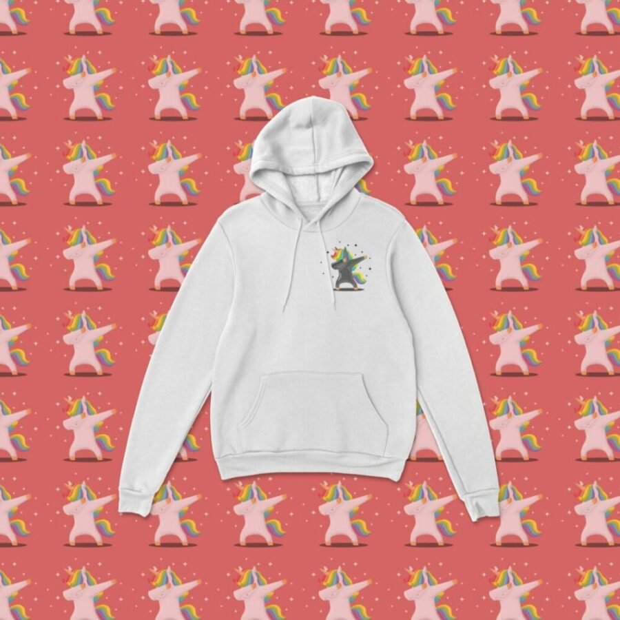 Dabbing Unicorn Hoodie For Adults