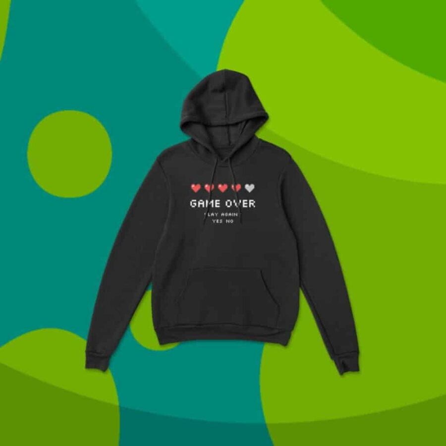 U/P Game Over Hearts Unisex Hoddies
