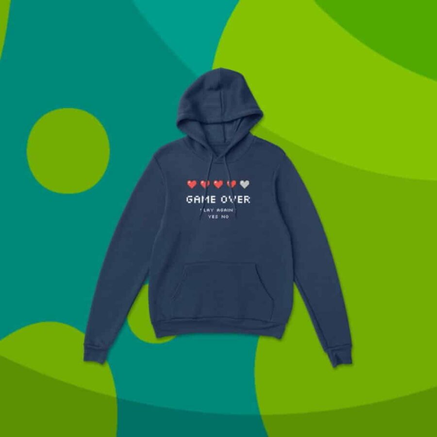 U/P Game Over Hearts Unisex Hoddies
