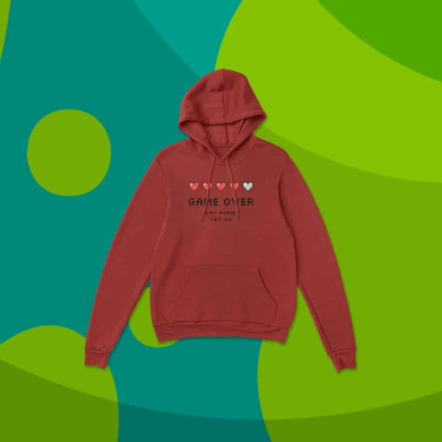 U/P Game Over Hearts Unisex Hoddies