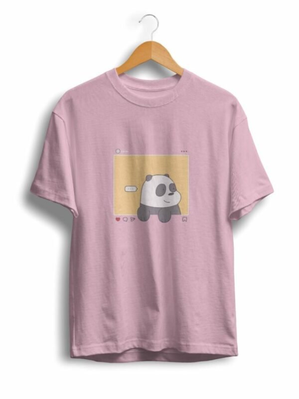 social panda instagram profile hanging baby pink t shirt