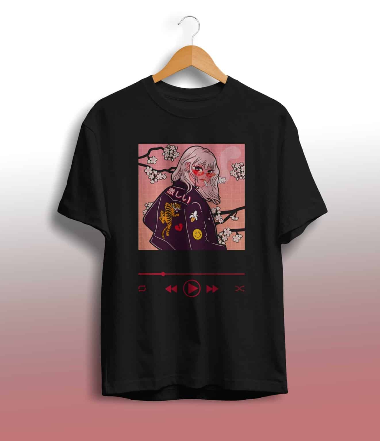 Cute Girl Music japanese T Shirt