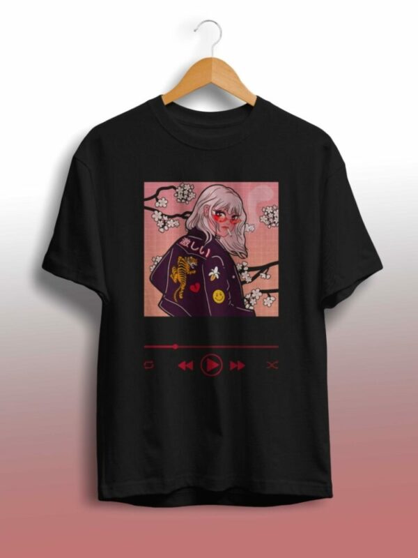 Cute Girl Music japanese T Shirt