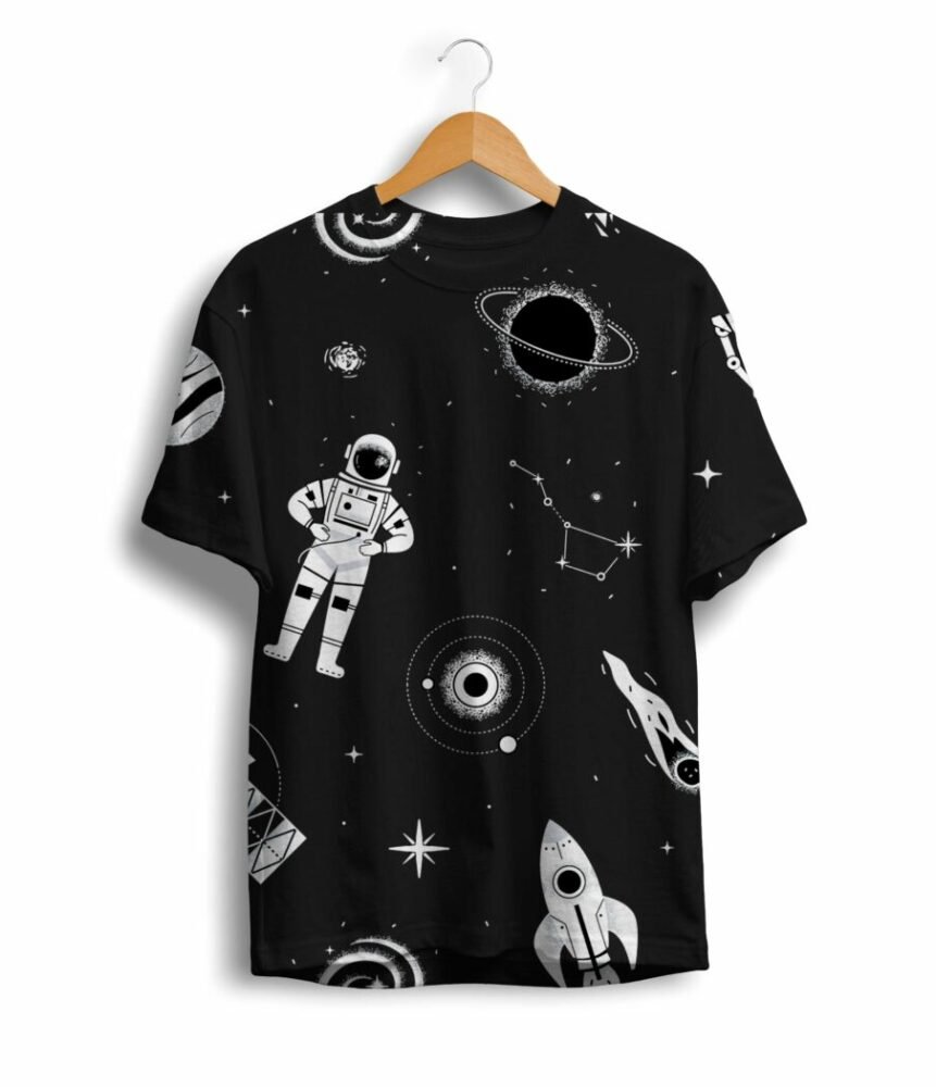 Black Nasa Galaxy  T Shirt