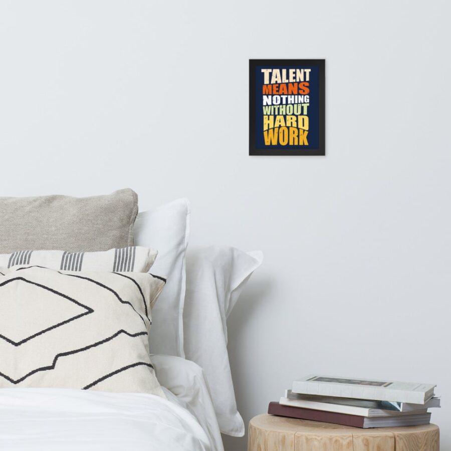 Talent Quote Coffee Wall Poster A4