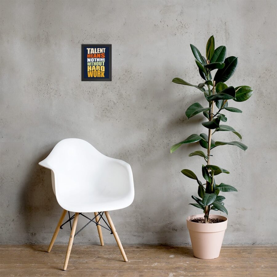 Talent Quote Coffee Wall Poster A4
