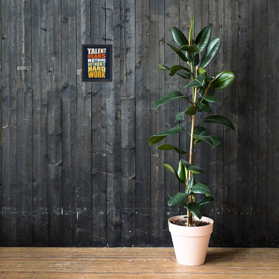 Talent Quote Coffee Wall Poster A4