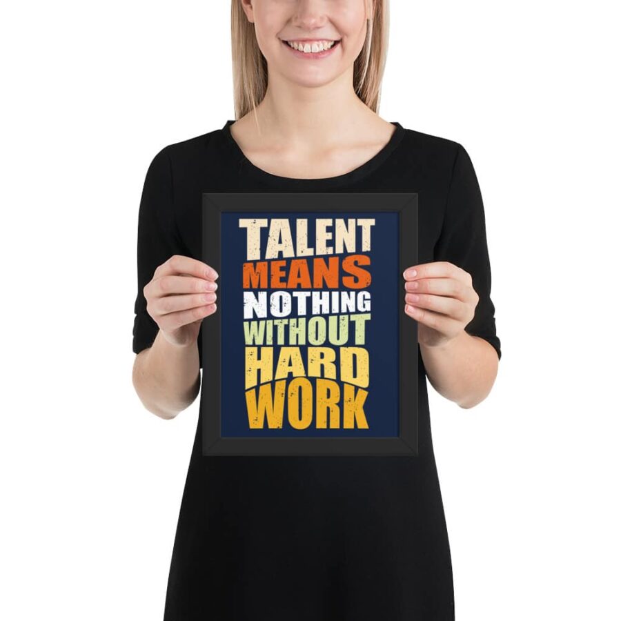 Talent Quote Coffee Wall Poster A4