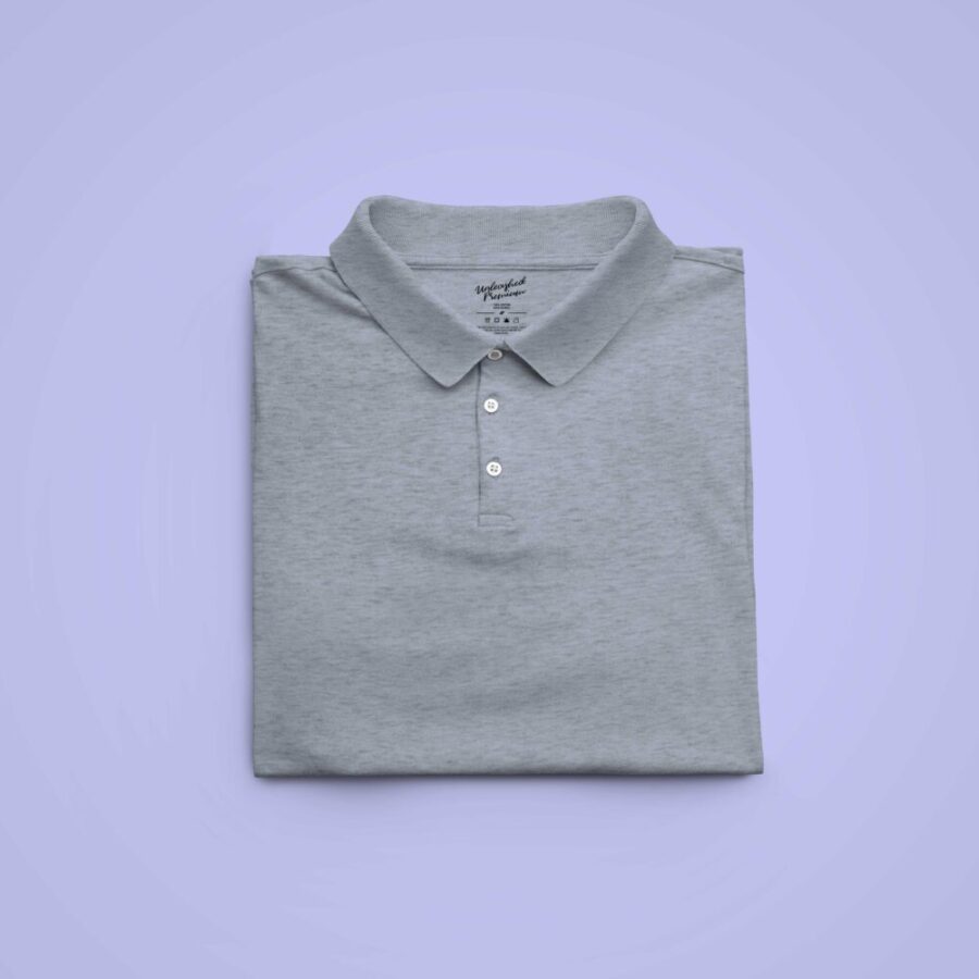 Grey Malenge Solid Collar T Shirt