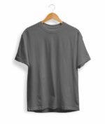 Solid Charcoal Melange T Shirt