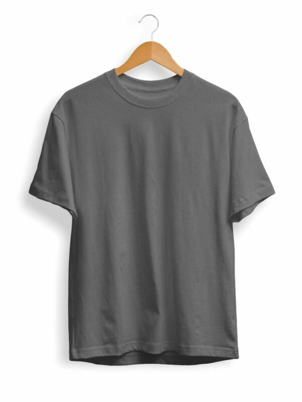 Solid Charcoal Melange T Shirt