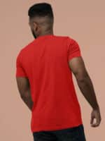 Red Solid Vneck T Shirt