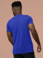 Royal Blue Solid Vneck T Shirt