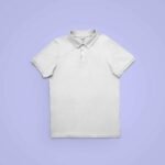White Solid Collar T Shirt