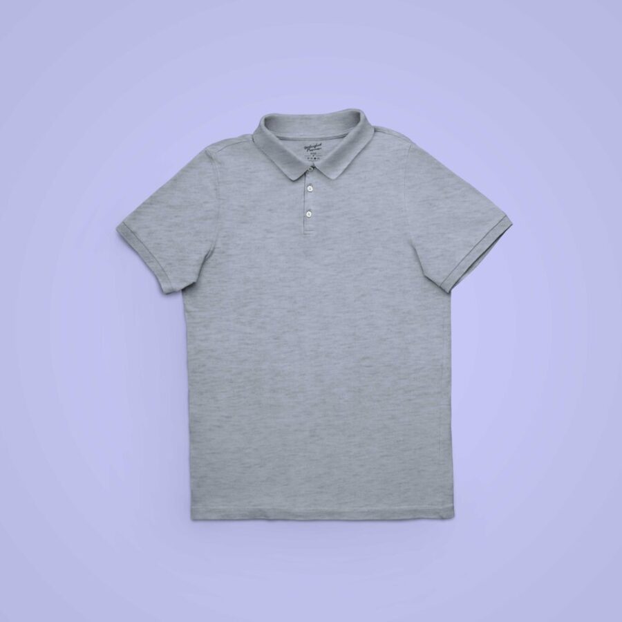 Grey Malenge Solid Collar T Shirt