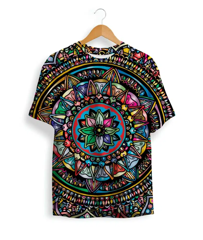 Complex Flower Pattern T-Shirt