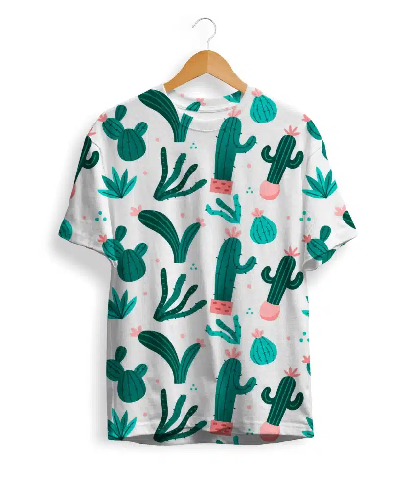 Summer Cactus Pattern T-Shirt