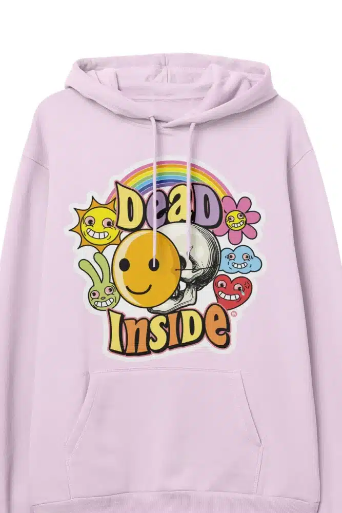 Dead Inside Baby Pink Hoodie 3 Dead Inside Baby Pink Hoodie