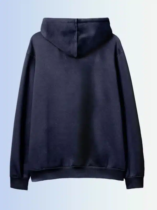 Never enough navy blue hoodie back