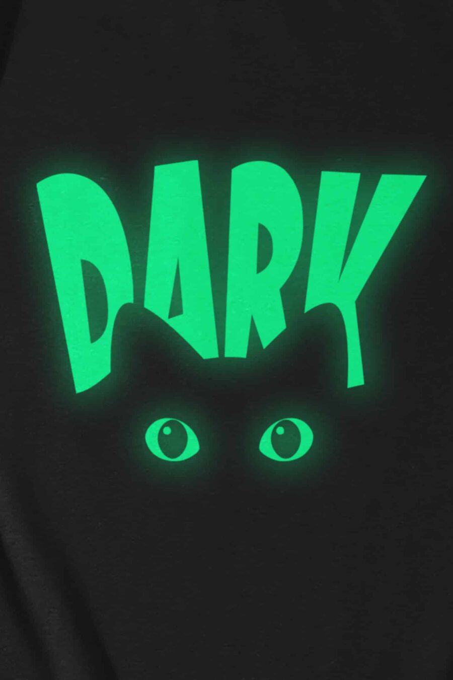 Cat Glow In Dark Oversized T-Shirt