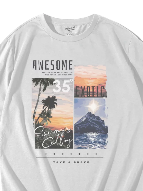 awesome35 beach white oversized t shirt zoom