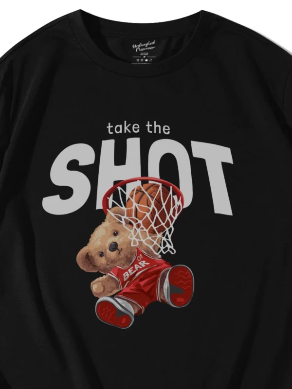 basketball shot black oversized t shirt zoom