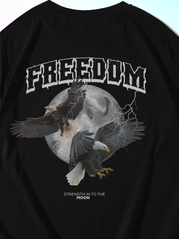 freedom black oversized t shirt zoom