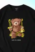 Warning Cute Is A Crime Teddy Oversized T-Shirt