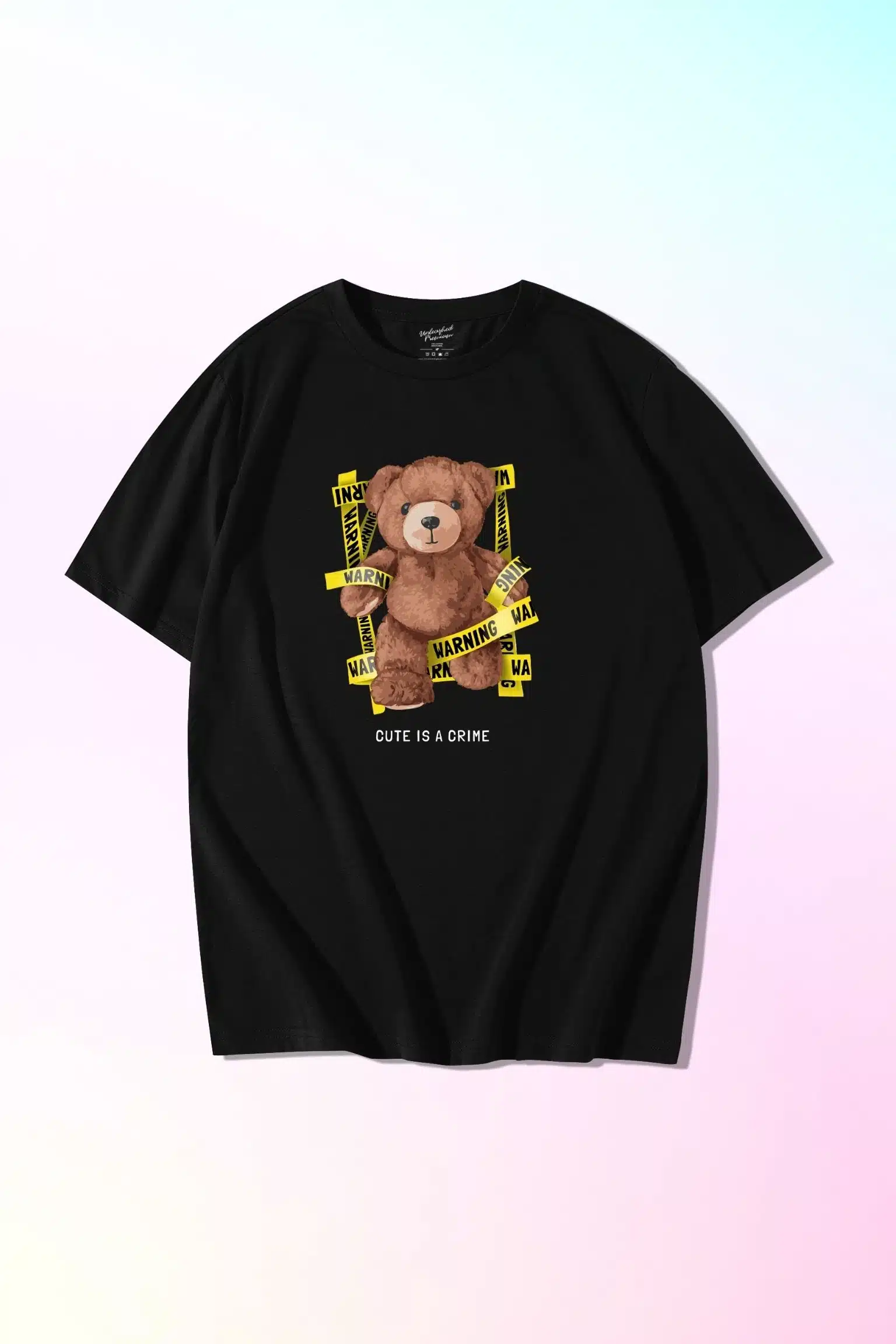 Warning Cute Is A Crime Teddy Oversized T-Shirt