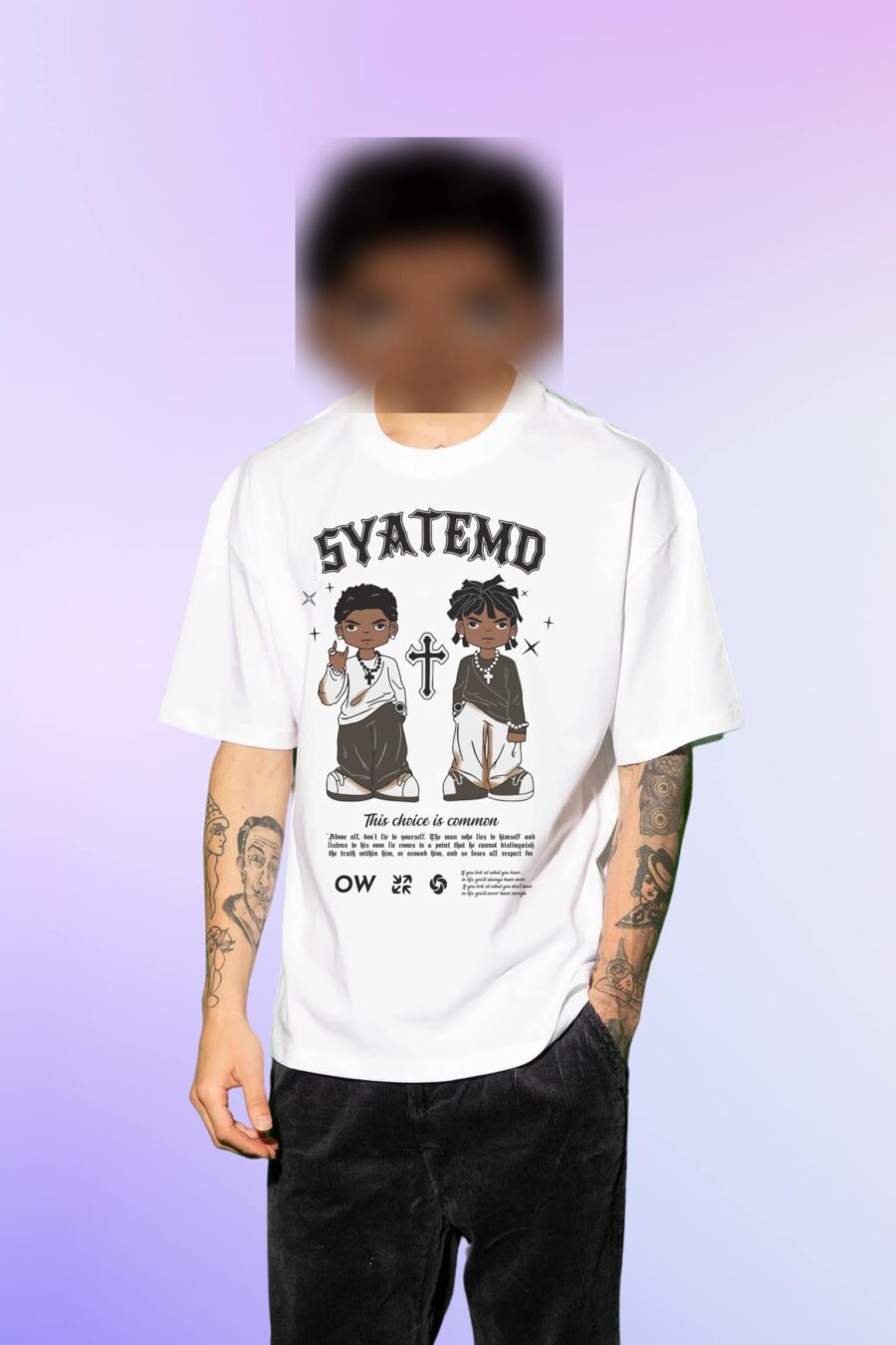 Oversized Cross Hip Hop T Shirt