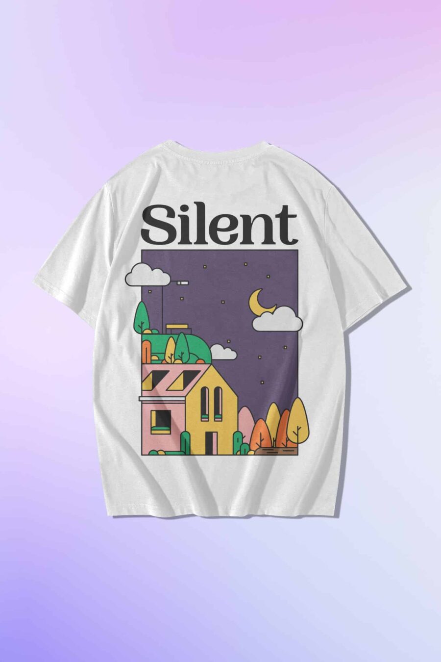 Silent Night City Oversized T Shirt 1 Silent Night City Oversized T Shirt