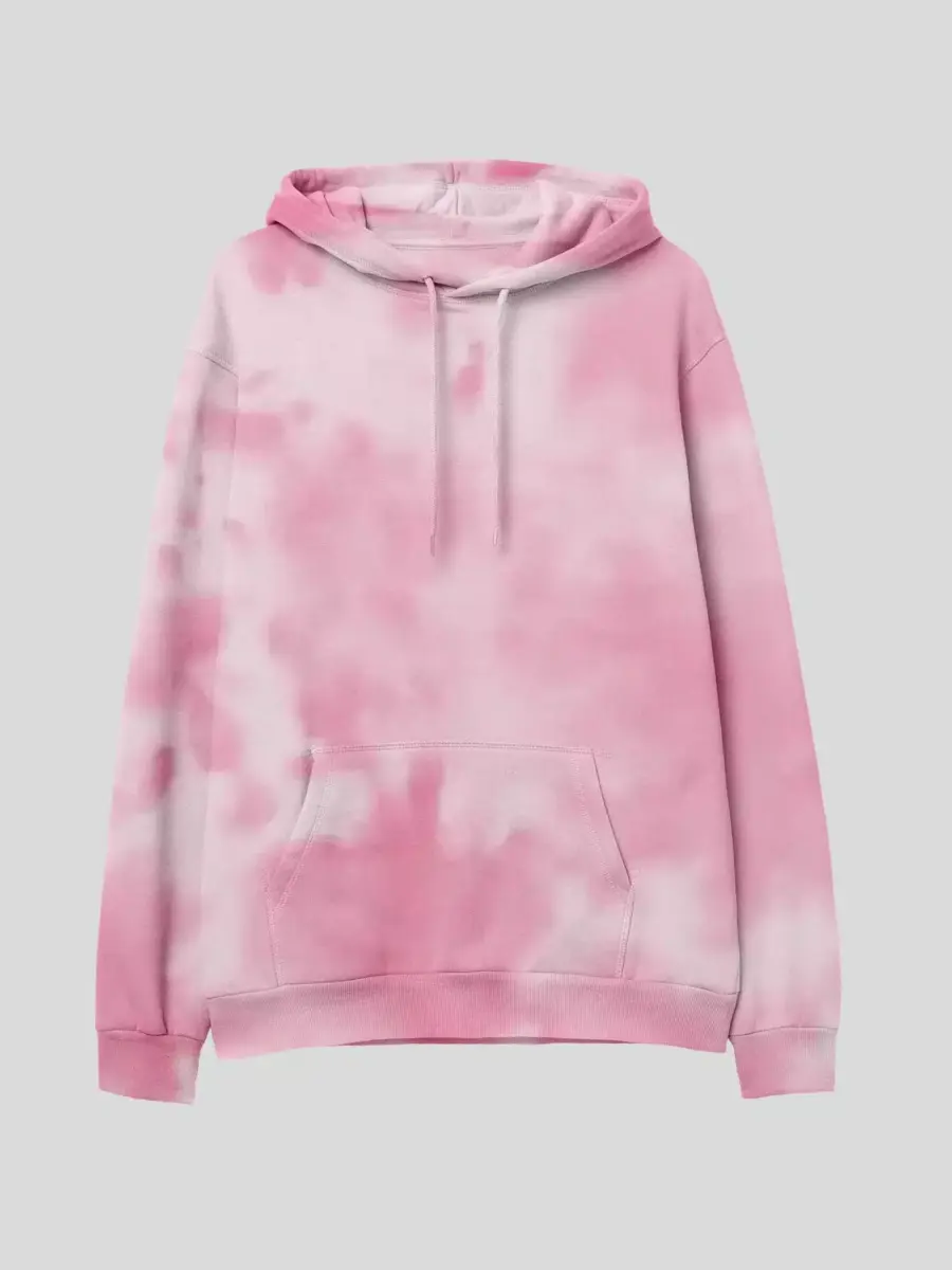 Tie Dye Baby Pink Hoodie 1 Tie Dye Baby Pink Hoodie