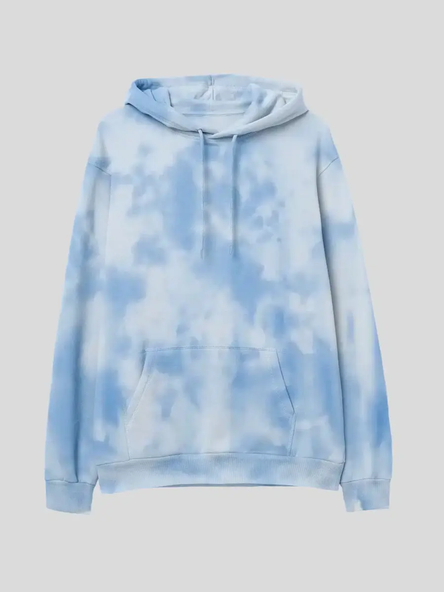Tie Dye Light Blue Hoodie 1 Tie Dye Light Blue Hoodie