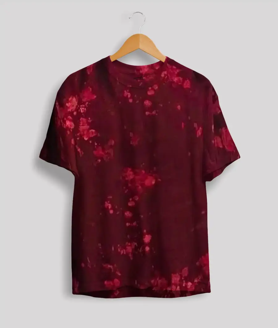 Tie Dye Maroon Reverse T-Shirt