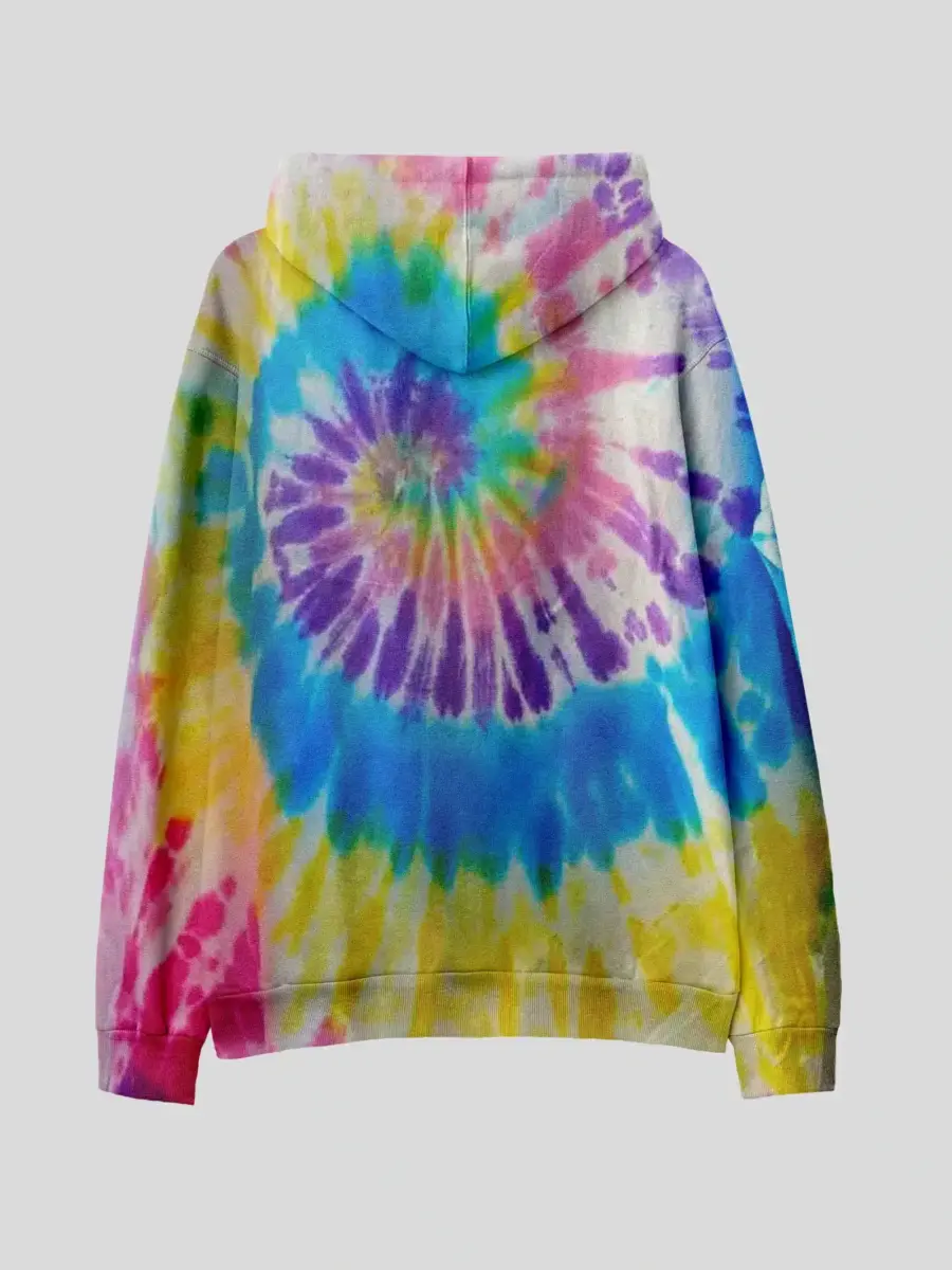 Tie Dye Multi Color Spiral Hoodie 2 Tie Dye Multi Color Spiral Hoodie