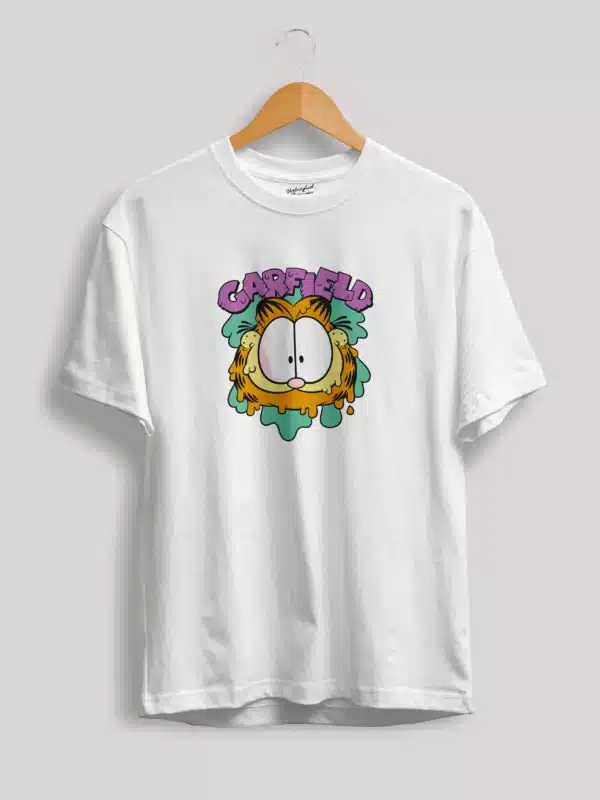garfield face only t shirt white