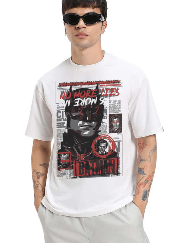 News Paper Batman Oversized T Shirt