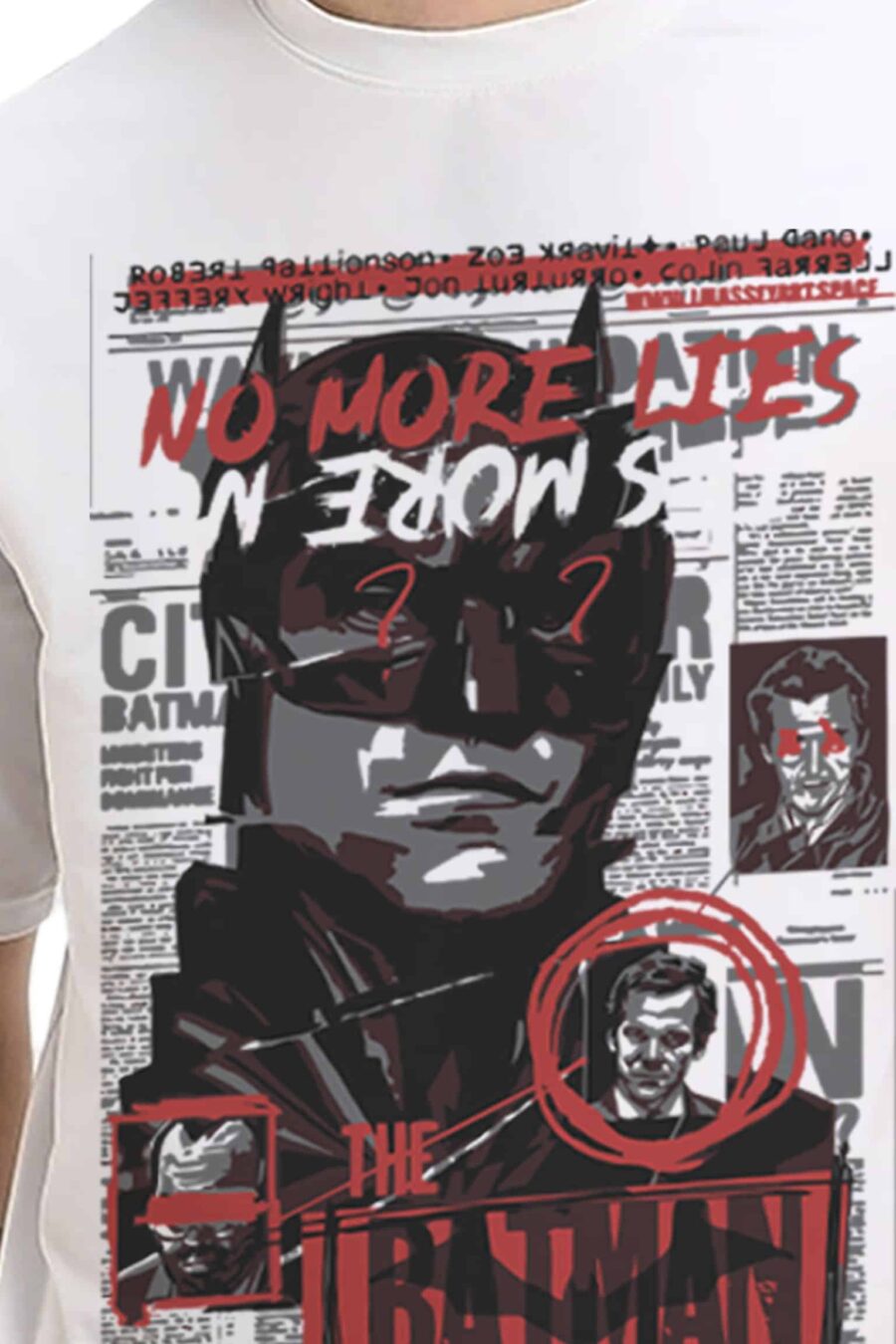 News Paper Batman Oversized T Shirt